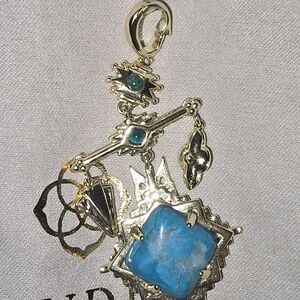 Kendra Scott Gold and Blue Pendant Necklace